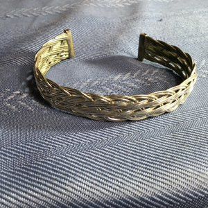 STERLING WOVEN CUFF BRACELET